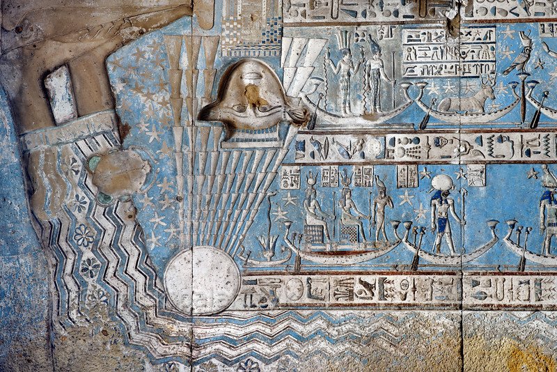 Egyptian goddess Nut, Dendera Hathor Temple ceiling