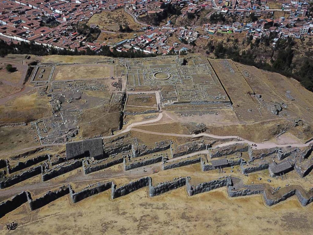 Aerial view of Sacsayhuaman