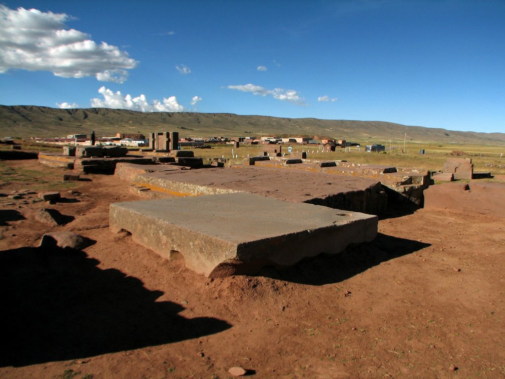 Huge slabs of andesite from Puma Punku