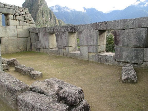 Original megalithic temple of the three windows at Macchu Picchu