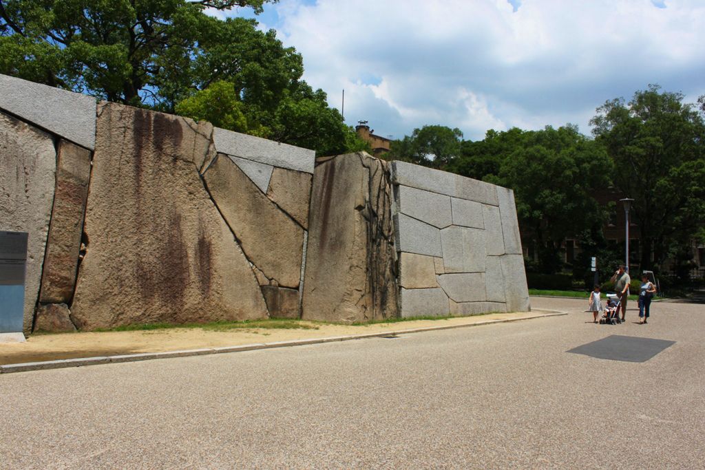 Megalithic walls osaka castle japan