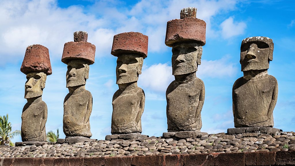 Easter Island's Megalithic statues, the Moai