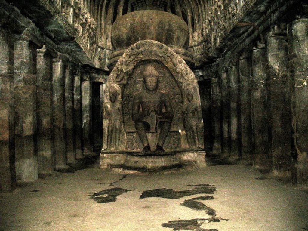 Ellora temple Buddha