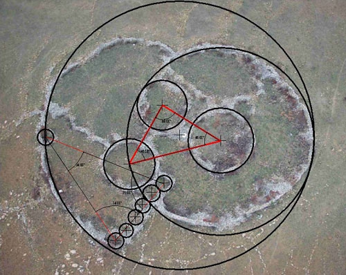 Geometric proportions of the stone circle in South Africa