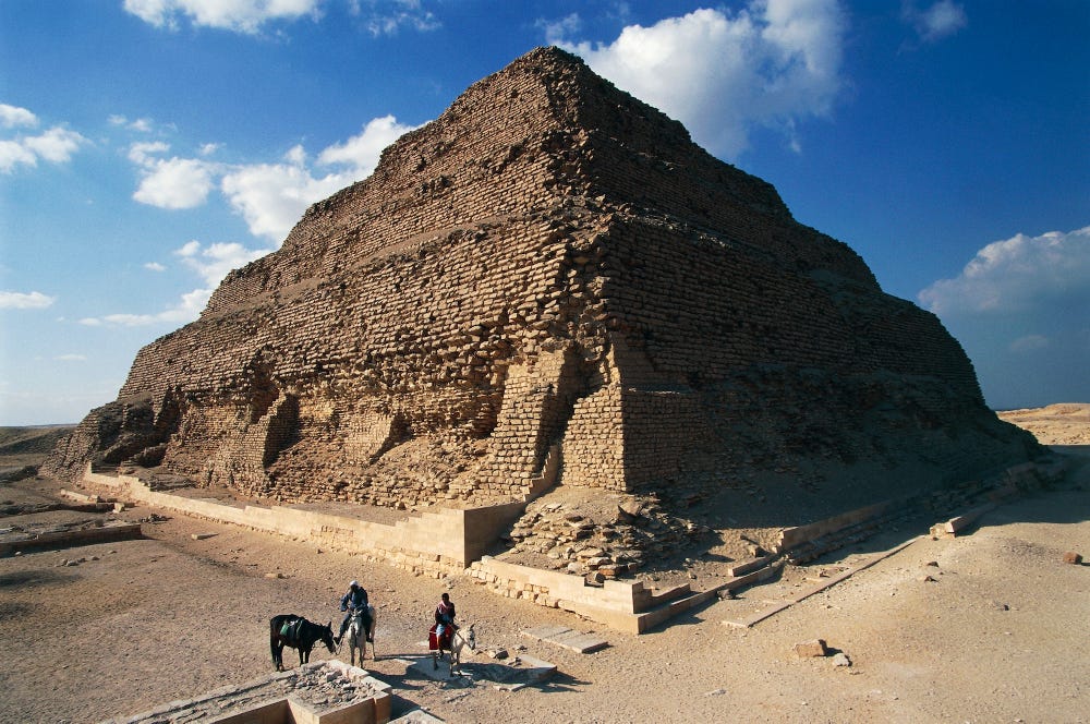 The step pyramid of Djoser at Saqqara