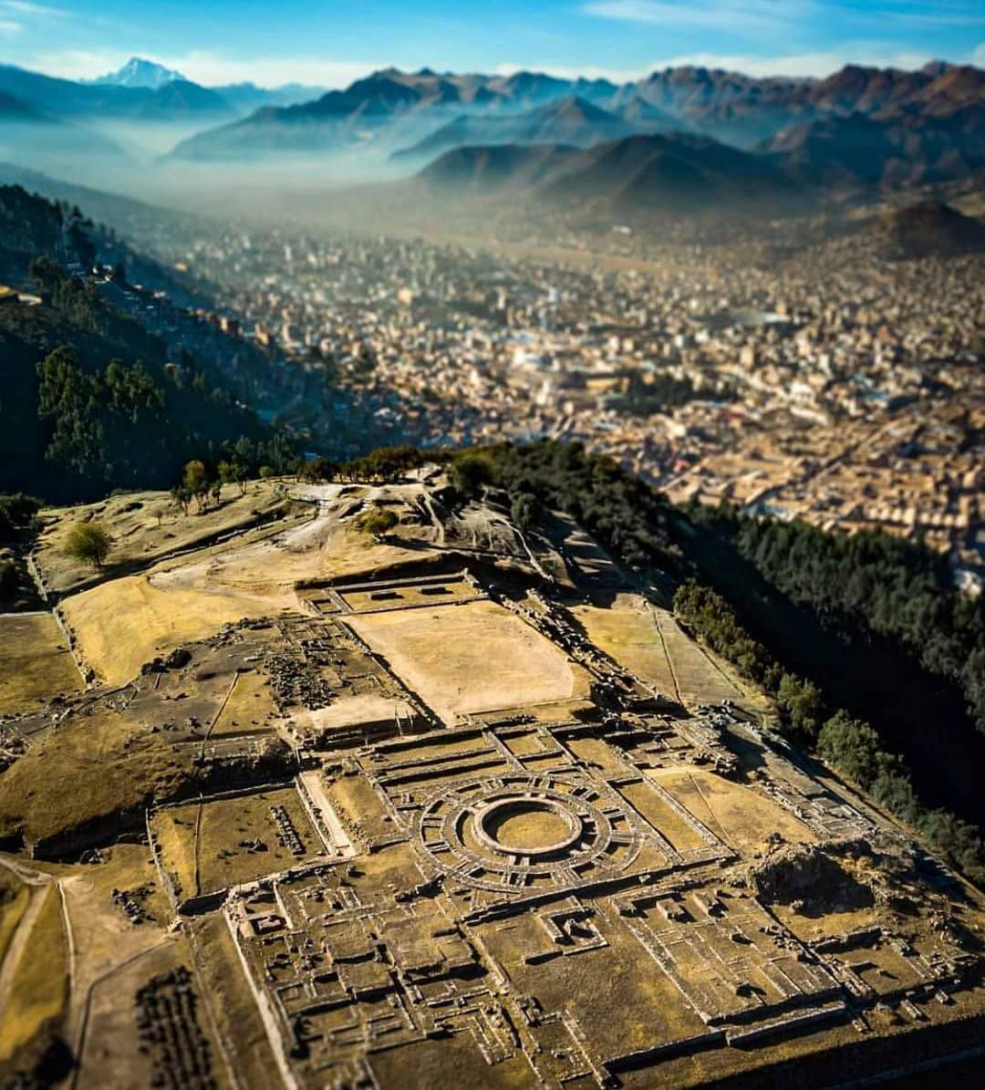 Aerial view of Sacsayhuaman