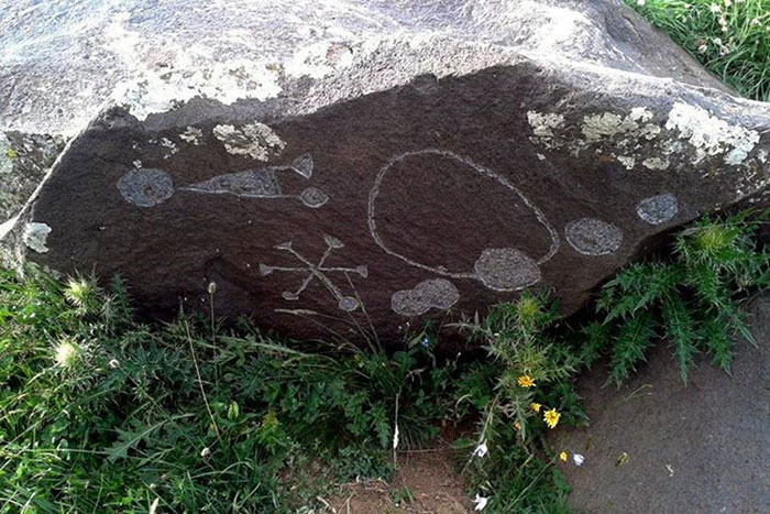 Ughtasar ancient rock art in Armenia