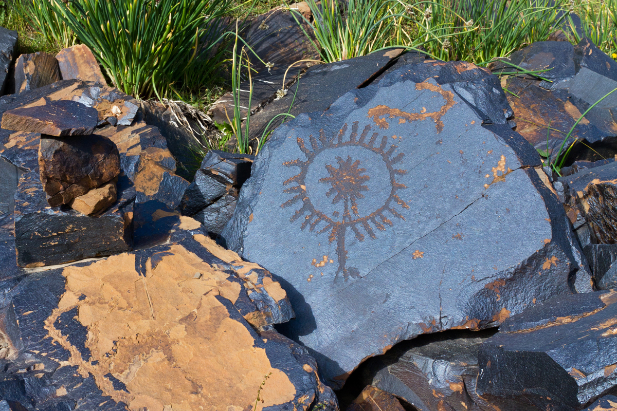 Saimaluu Tash petroglyphs in Kyrgyzstan