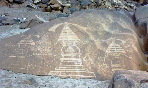 Buddhist rock art Vimana Pakistan