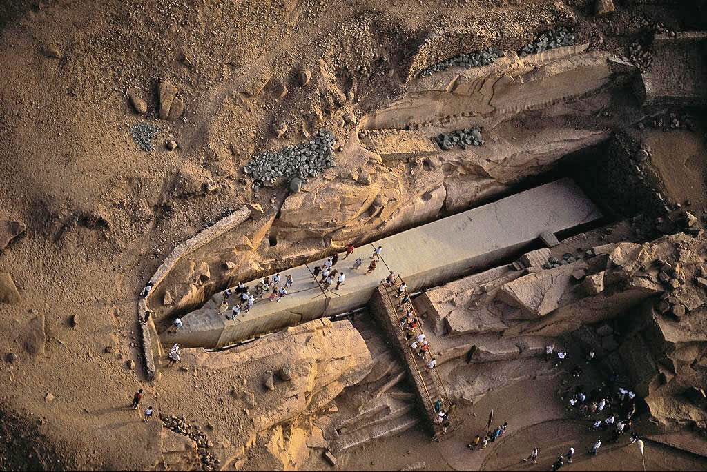 Obelisk at Aswan Quarry in Egypt