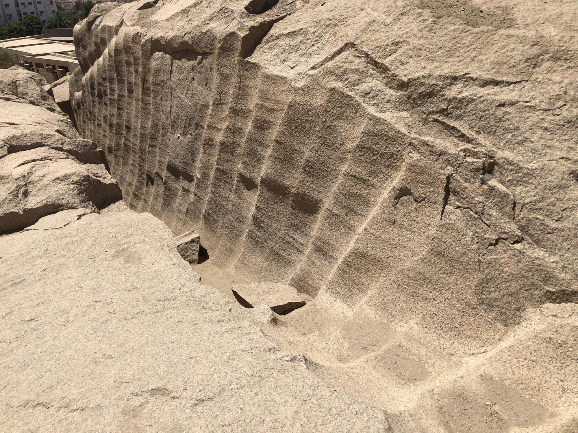 Scoop marks at the obelisk of Aswan