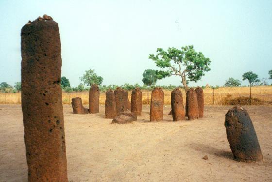 Megalithic stone circle in Gambia