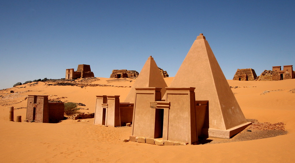 Megalithic Meroe pyramids in Sudan