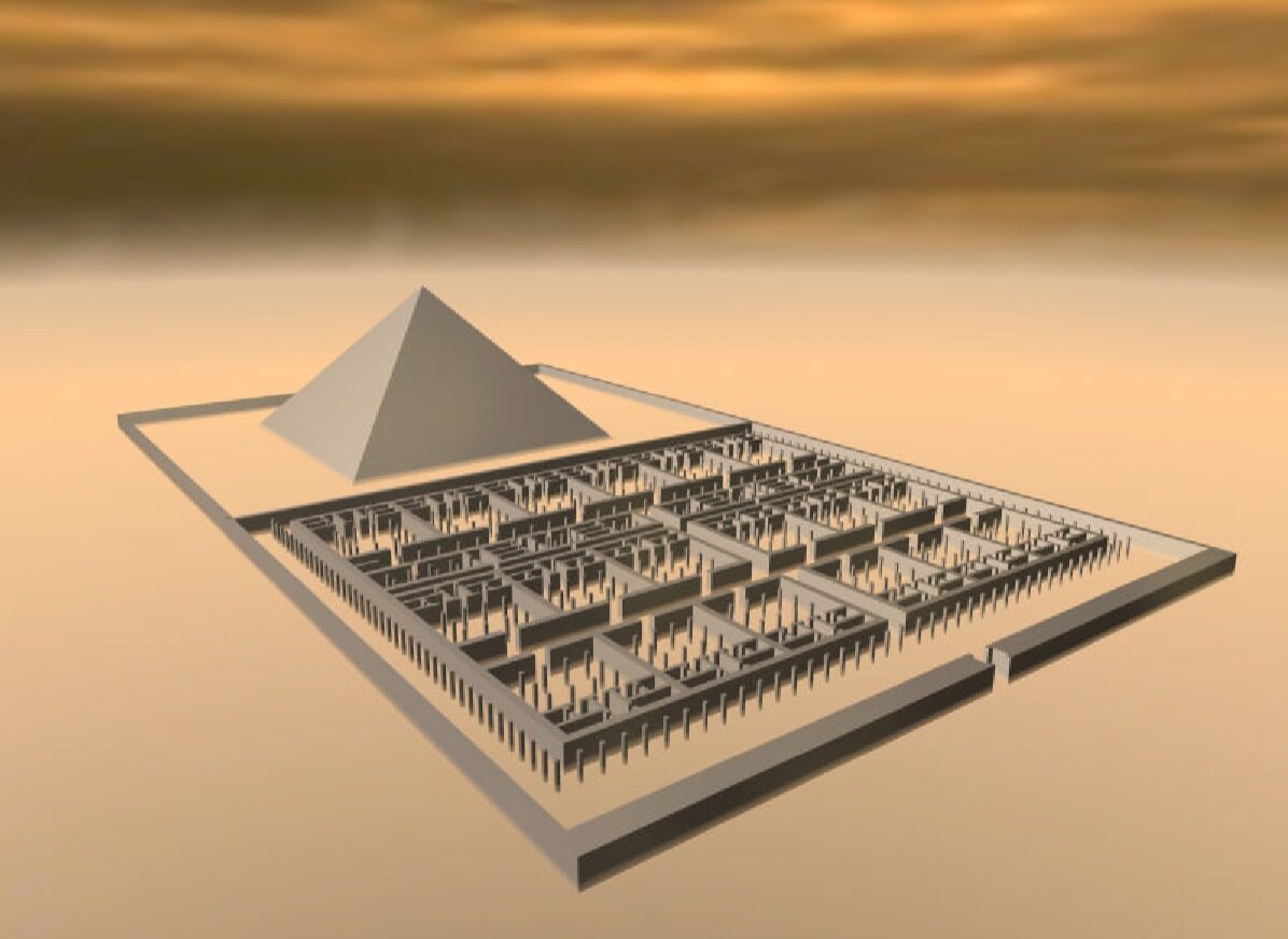 labyrinth of Hawara, near the pyramid, Egypt