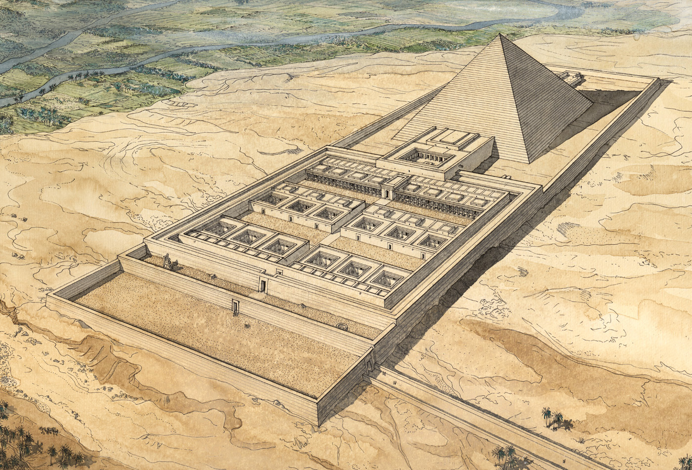 Hawara pyramid and labyrinth, Egypt