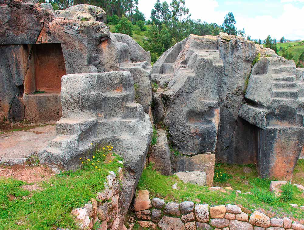 megalithic structure in Inkilltambo, Cuzco